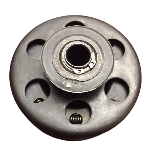 Centrifugal clutch outlet belt drive