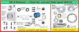 MULTI-SPEED SHIFT KIT > Fits 32mm dia. aluminum seat post. > JACKSHAFT KIT for RIGHT SIDE