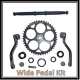 Here Now!  Wide pedal kit for Harbor Freight 79cc engine installation