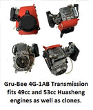 Gru-Bee 4G-1BA2 > T-Belt transmission w/2 pulleys for Huasheng 49/53cc